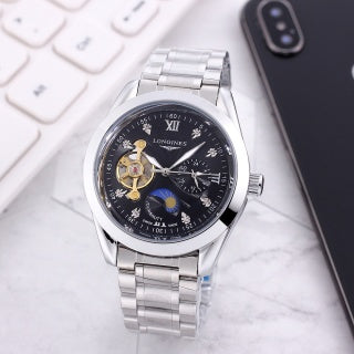 Longines Master Collection Skeleton Flying Tourbillon Moonphase Stainless Steel Bracelet