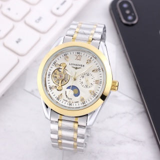 Longines Master Collection Skeleton Flying Tourbillon Moonphase Stainless Steel Bracelet