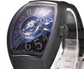 Franck Muller Cintrée Curvex Skeleton Tourbillon Black and Gold DLC Leather Strap