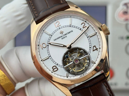 Vacheron Constantin Fiftysix Tourbillon 18K Rose Gold Leather Watch