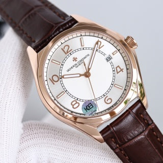 Vacheron Constantin Historiques 222 Stainless Steel White Dial Leather Strap