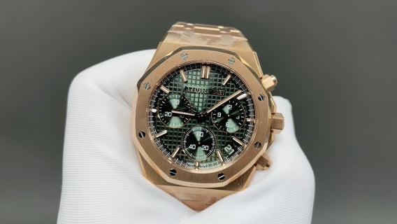 Audemars Piguet Royal Oak Chronograph 18K Rose Gold Green Dial Ref.26331OR.OO.1220OR.01