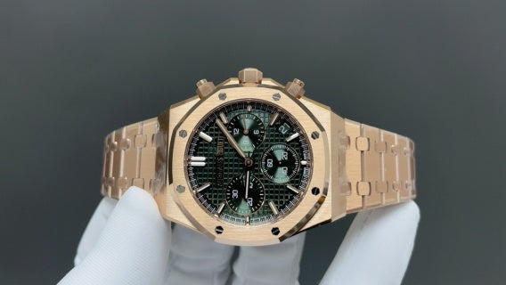 Audemars Piguet Royal Oak Chronograph 18K Rose Gold Green Dial Ref.26331OR.OO.1220OR.01