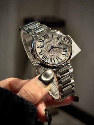 Cartier Ballon Bleu de Cartier Stainless Steel, Paved Diamond Dial