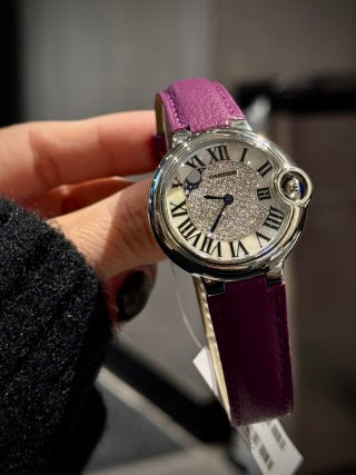 Cartier Ballon Bleu de Cartier Stainless Steel, Paved Diamond Dial