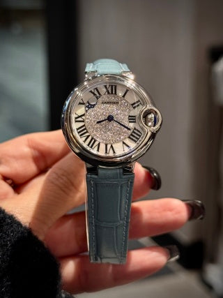 Cartier Ballon Bleu de Cartier Stainless Steel, Paved Diamond Dial