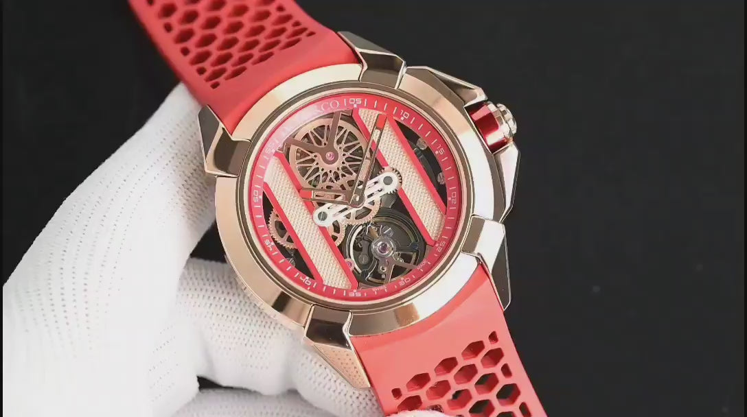 Jacob & Co. Epic X Skeleton Tourbillon Red Rubber Strap