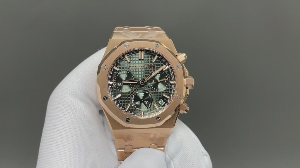 Audemars Piguet Royal Oak Chronograph 18K Rose Gold Green Dial Ref.26331OR.OO.1220OR.01